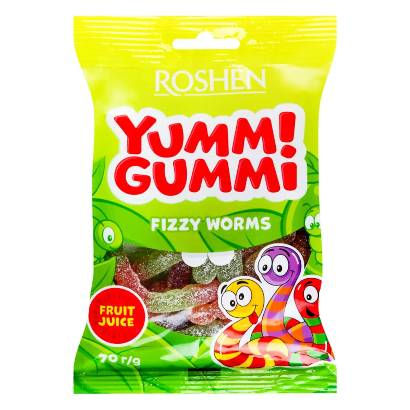 OBLIO DISCOUNTER JELEURI ROSHEN 70G GUMMI FIZZY WORMS