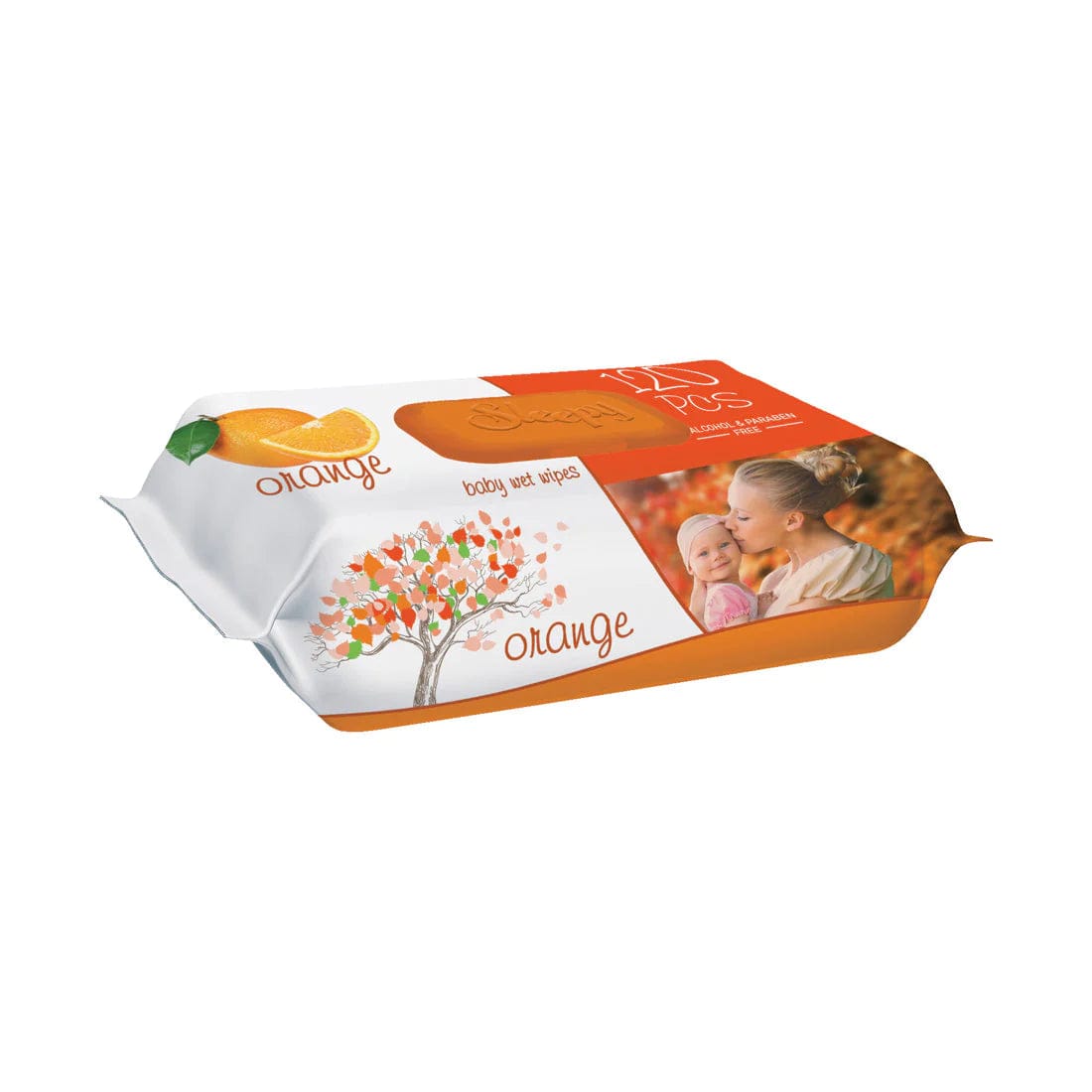 OBLIO DISCOUNTER SERVETELE UMEDE SLEEPY 120/BUC BABY ORANGE (12)
