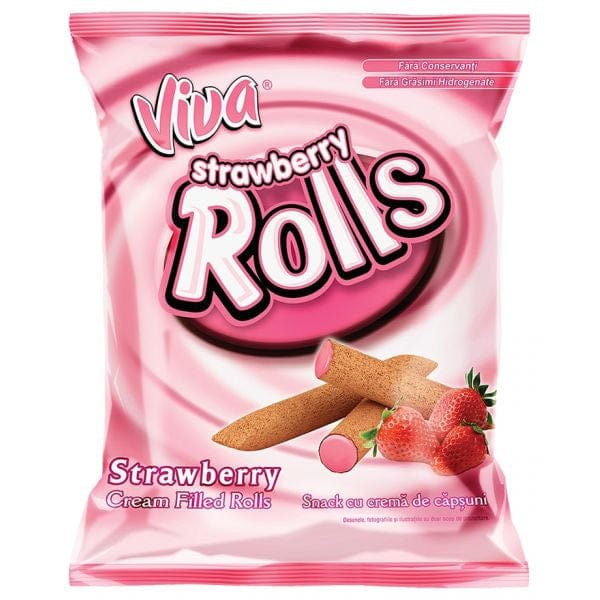 OBLIO DISCOUNTER RULOURI VIVA 100G CU CREMA DE CAPSUNI