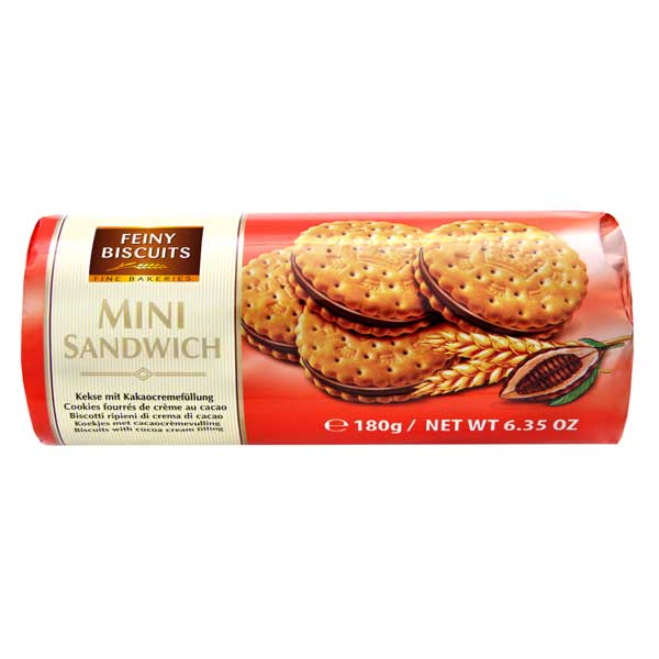 OBLIO DISCOUNTER GUNZ BISCUITI FEINY 180G MINI SANDWICH CREMA CACAO (30) 87854