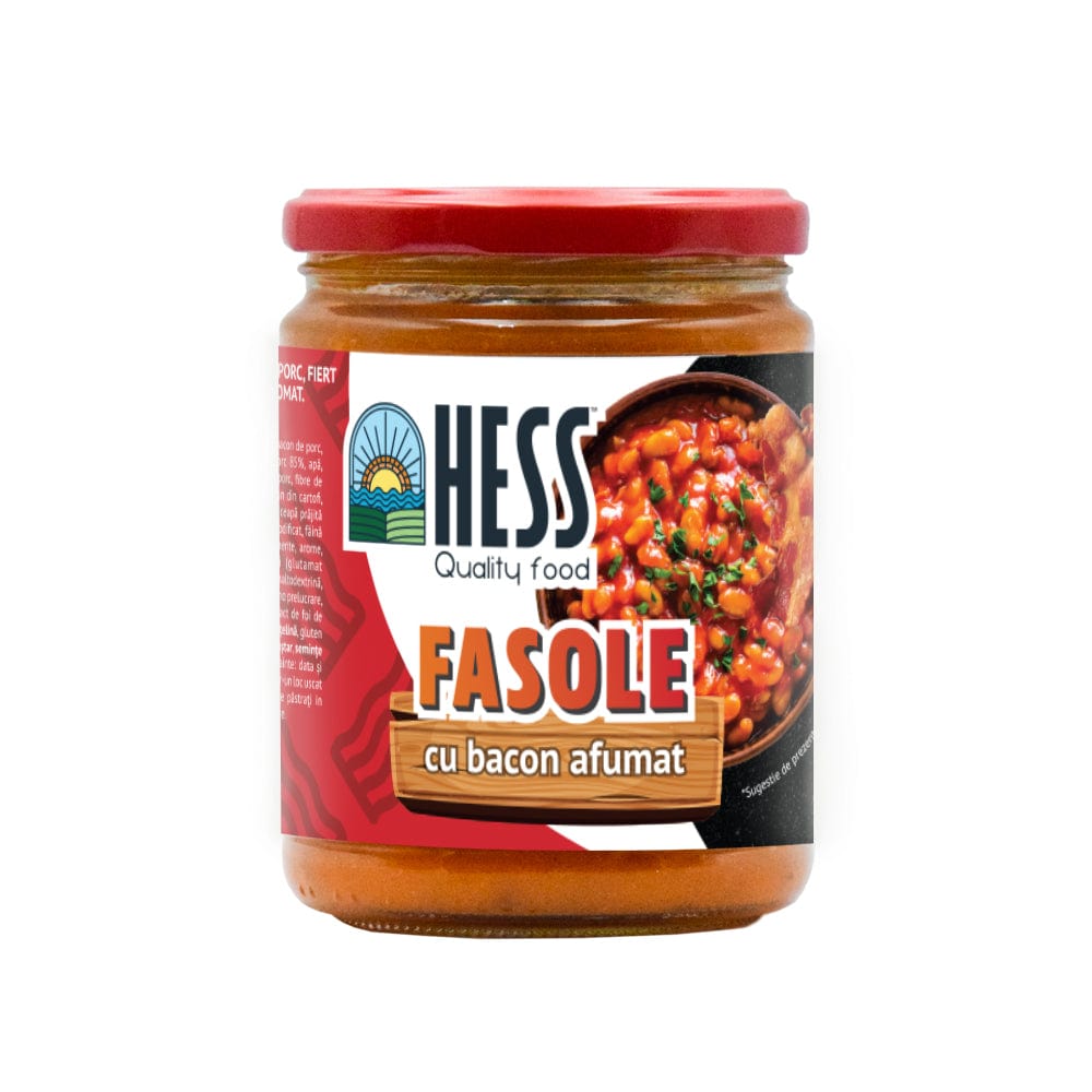 OBLIO DISCOUNTER FASOLE HESS 500G CU BACON AFUMAT