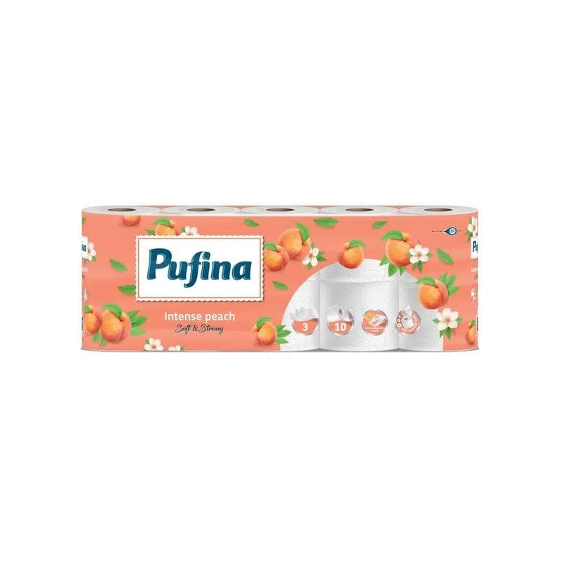 OBLIO DISCOUNTER HARTIE IGIENICA PUFINA 10/BUC 3STR INTENSE PEACH