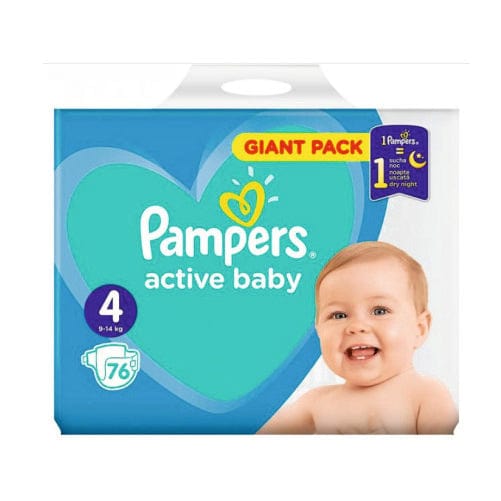 OBLIO DISCOUNTER PAMPERS SCUTECE 9-14KG 76/BUC GIANT PACK 4 MAXI + SERVETELE SENSITIVE 52/BUC