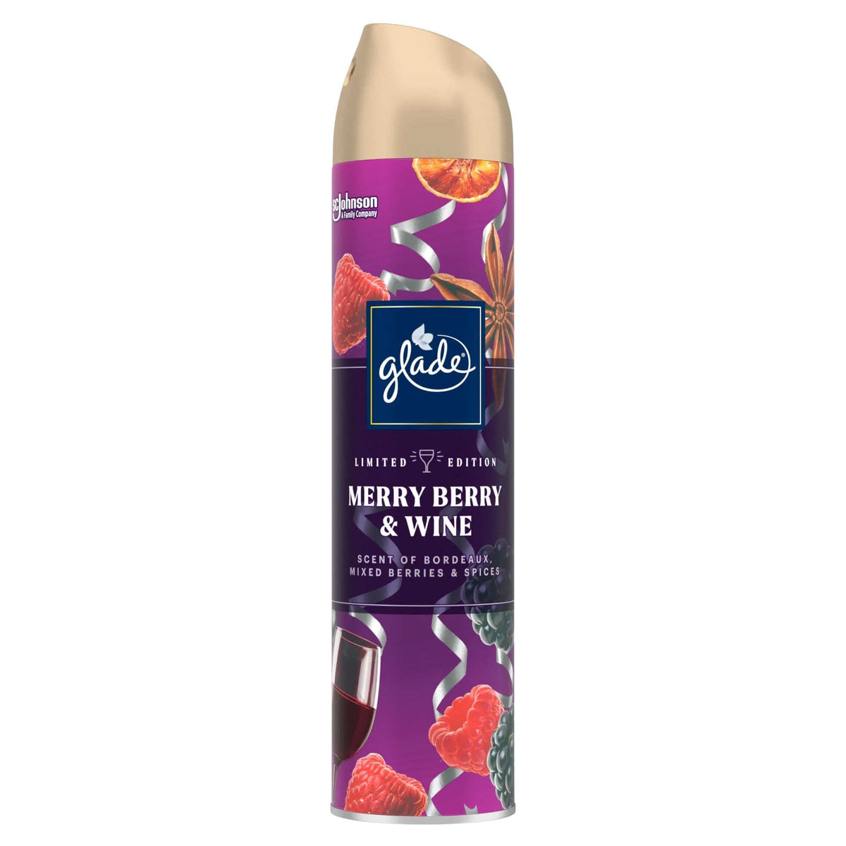 OBLIO DISCOUNTER GLADE ODORIZANT SPRAY 300ML MERRY BERRY&WINE (12)