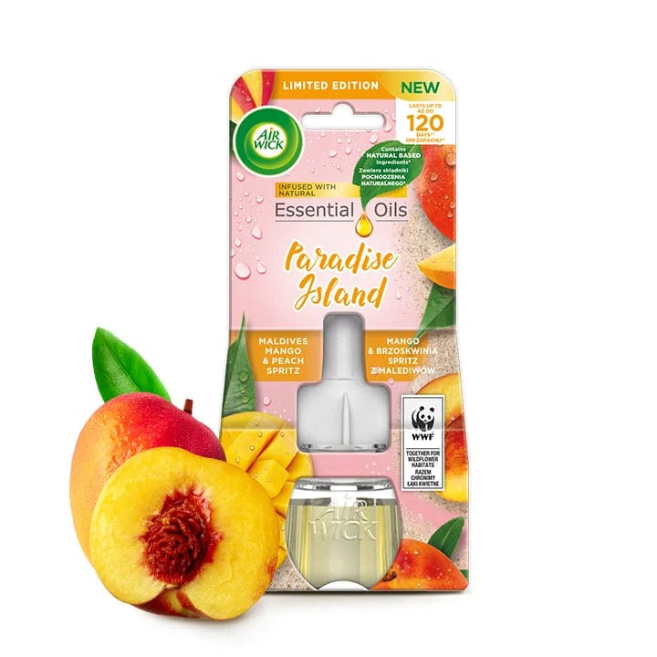 OBLIO DISCOUNTER AIR WICK ODORIZANT REZERVA ELECTRICA 19ML ESSEN.OIL PARADISE ISLAND MALDIVES MANGO&PEACH