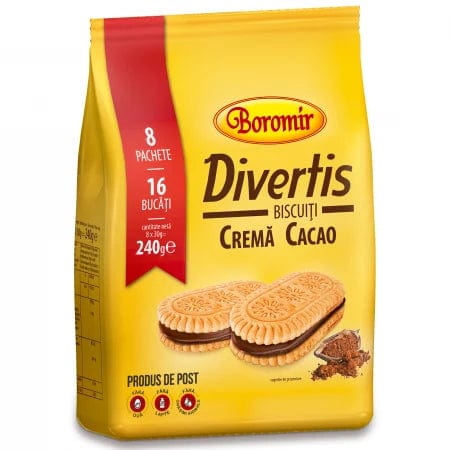 OBLIO DISCOUNTER BISCUITI DIVERTIS 240G CREMA CACAO