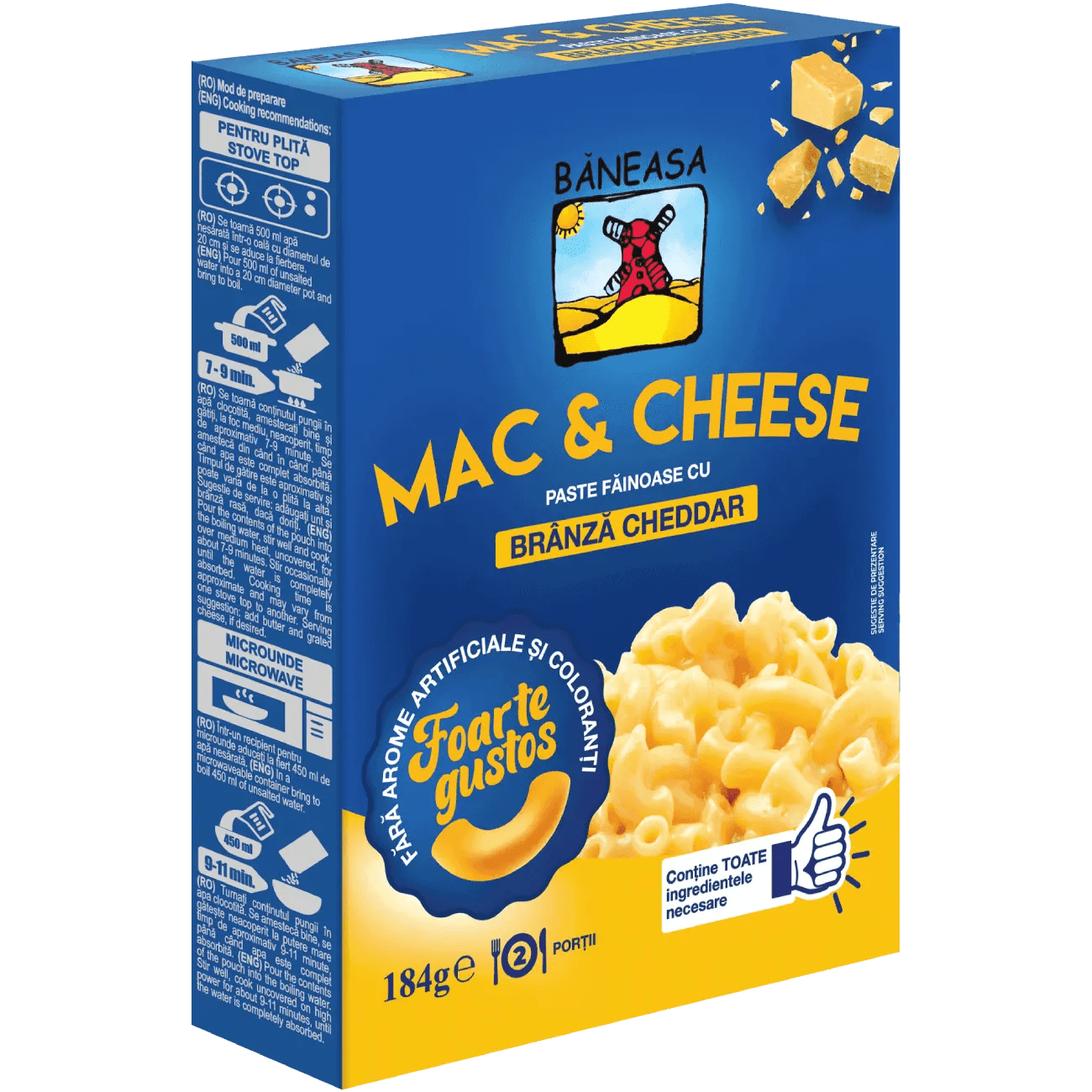 Oblio Discounter PASTE BANEASA CU BRANZA CHEDDAR 184g