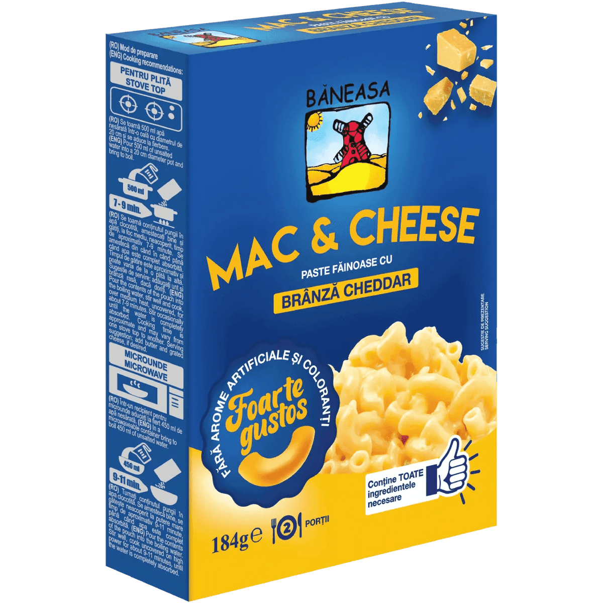 Oblio Discounter PASTE BANEASA CU BRANZA CHEDDAR 184g