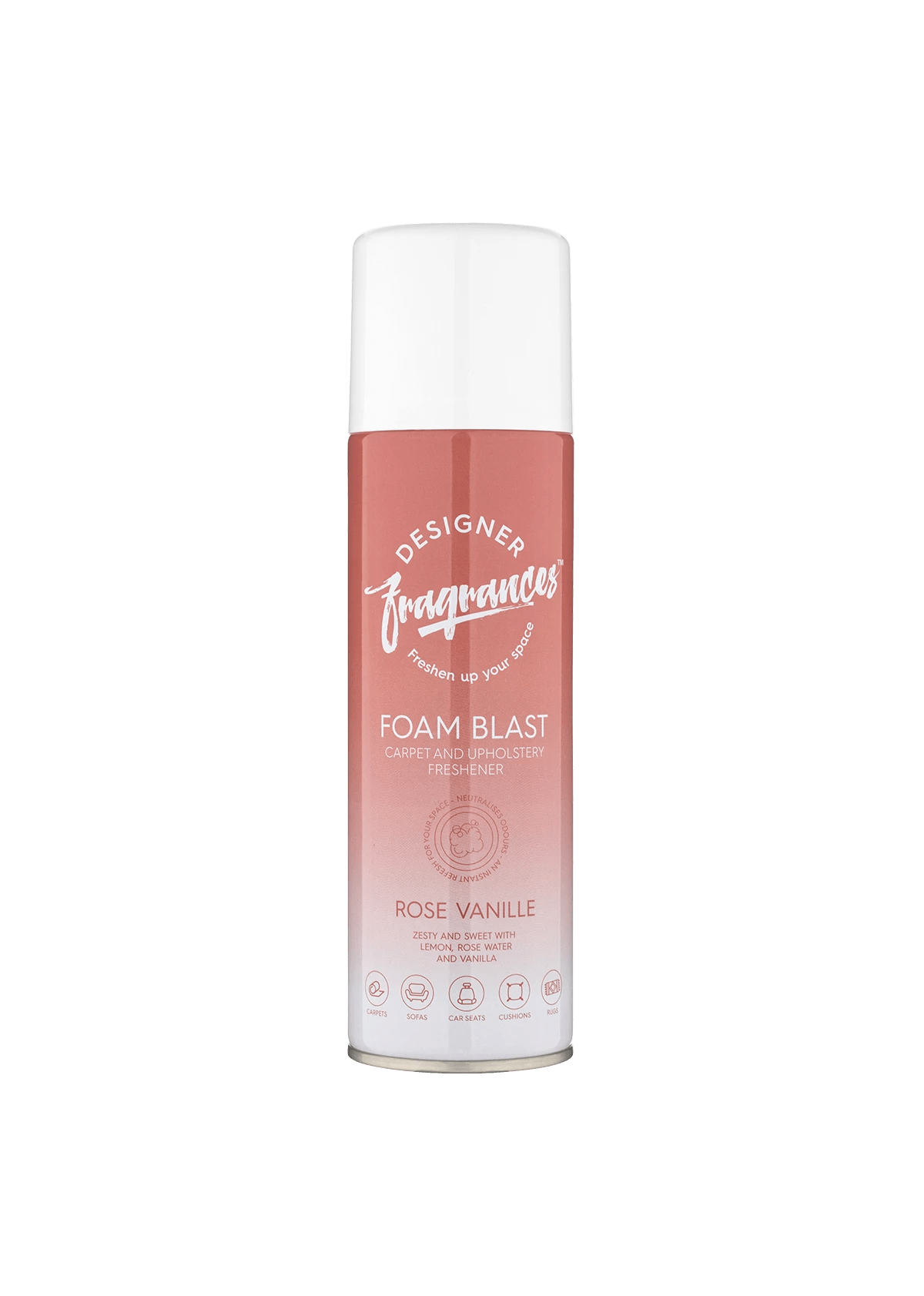 Oblio Discounter DESIGNER FRAGRANCES ODORIZANT FOAM BLAST SPRAY 300ML ROSE VANILLE