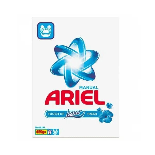 OBLIO DISCOUNTER DETERGENT ARIEL 450G MANUAL LENOR FRESH