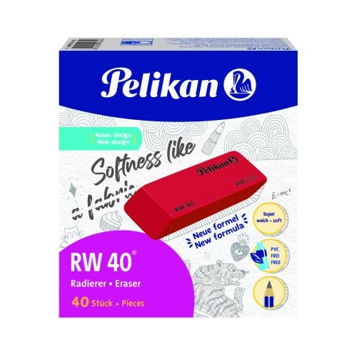 OBLIO DISCOUNTER RADIERA RW 40 VELVET, CULOARE ROSU, FARA FTALATI SI LATEX, PREZENTARE PE DISPLAY