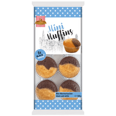 OBLIO DISCOUNTER GUNZ MINI MUFFINS 180G BLACK&WHITE 84920