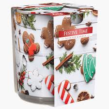 Oblio Discounter LUMANARI LUMANARE PARFUMATA AURA 100G PAHAR IMPRIMAT FESTIVE TIME