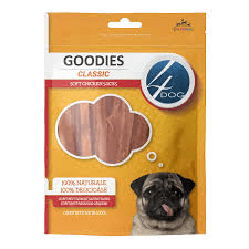 OBLIO DISCOUNTER HRANA ANIMALE USCATA RECOMPENSE CAINI 4DOG 100G SOFT CHICKEN SLICES