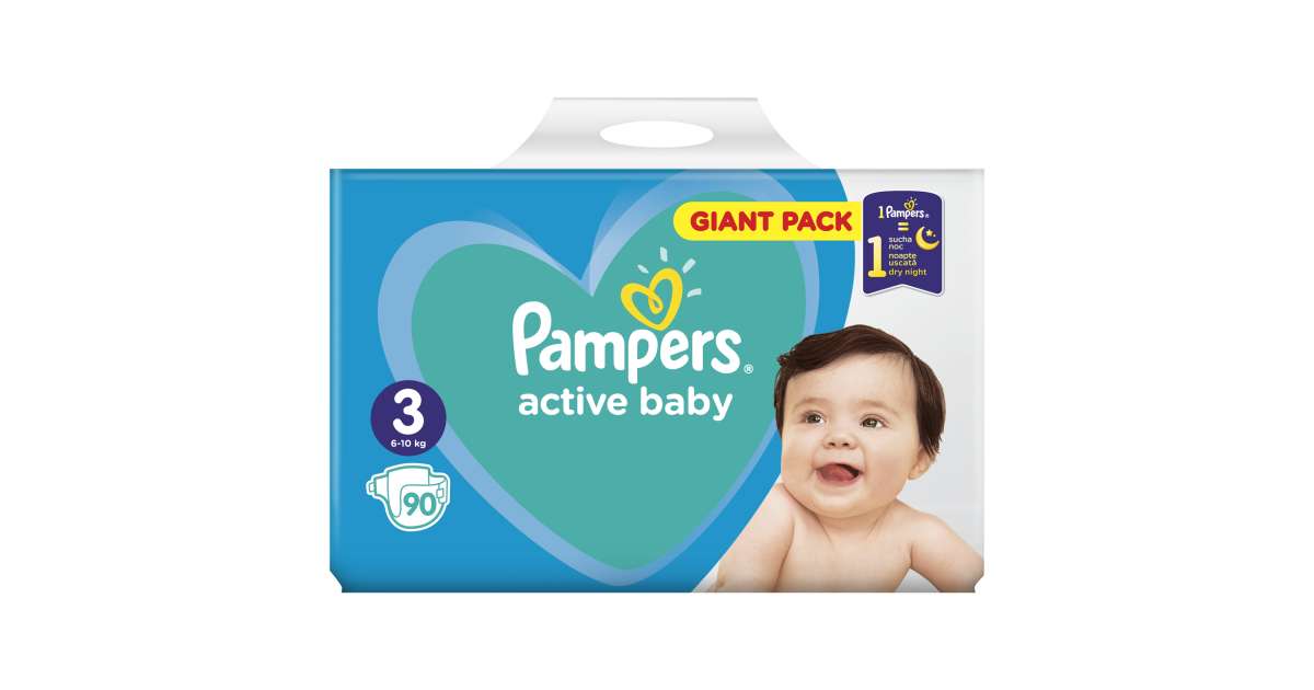 OBLIO DISCOUNTER PAMPERS SCUTECE 6-10KG 90/BUC GIANT PACK 3 MIDI + SERVETELE 52/BUC