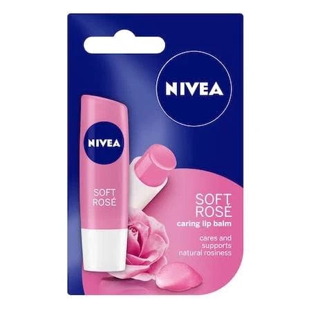 OBLIO DISCOUNTER LIP CARE NIVEA 4.8G SOFT ROSE (12)