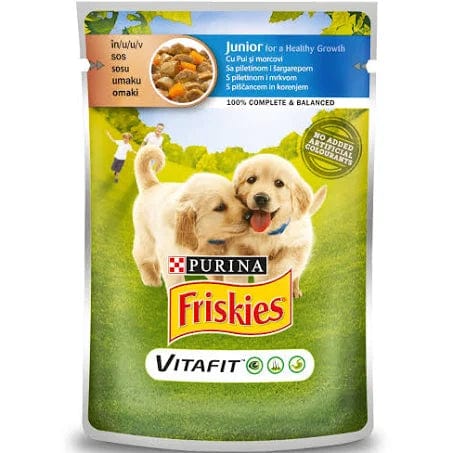 OBLIO DISCOUNTER MANCARE CAINI FRISKIES 100G JUNIOR PUI MORCOVI (20)