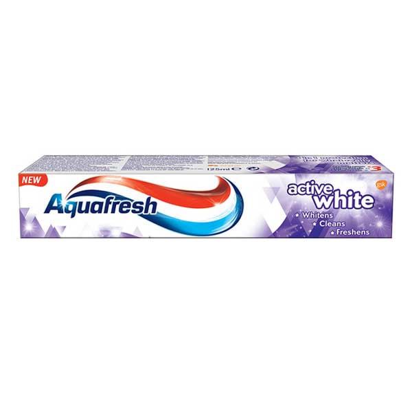 OBLIO DISCOUNTER PASTA DINTI AQUAFRESH 125ML ACTIVE WHITE (12)