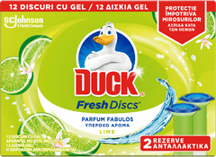 OBLIO DISCOUNTER ODORIZANT WC DUCK 2*36ML REZ.FRESH DISCS LIME (10)